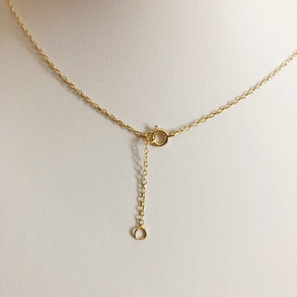 Dainty Third Eye Rhinestone Necklace Gold Tone - Picture 4 of 7